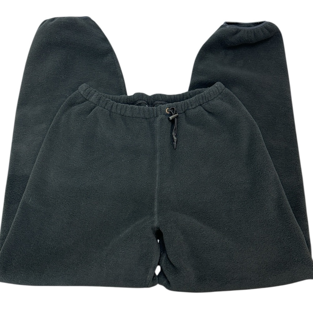 Vtg REI Thaw Polartec Black Fleece Pants L Made in USA Chunky Winter‎ Outdoors